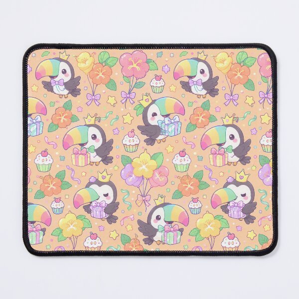 Item preview, Kawaii Birthday Baby Toucan Pastel Pattern designed and sold by Soft Berry Studio.