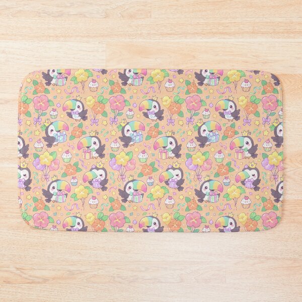 Item preview, Kawaii Birthday Baby Toucan Pastel Pattern designed and sold by Soft Berry Studio.