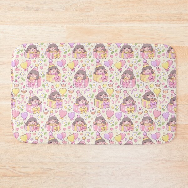 Item preview, Kawaii Birthday Baby Mole Pastel Pattern designed and sold by Soft Berry Studio.