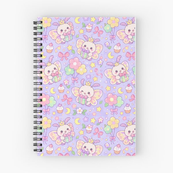 Item preview, Kawaii Birthday Baby Moth Pastel Pattern designed and sold by Soft Berry Studio.