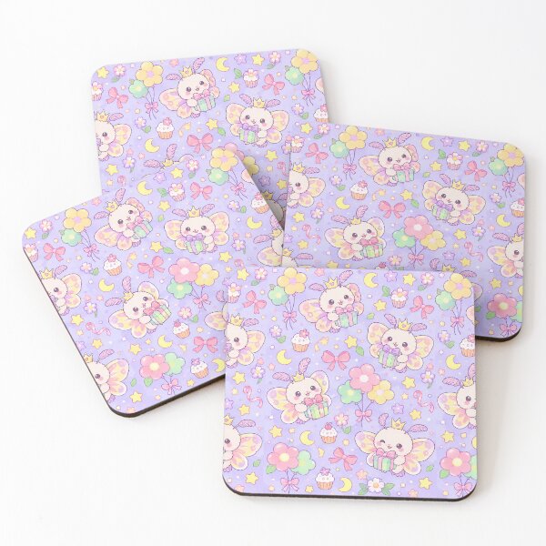 Item preview, Kawaii Birthday Baby Moth Pastel Pattern designed and sold by Soft Berry Studio.