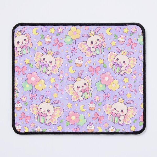 Item preview, Kawaii Birthday Baby Moth Pastel Pattern designed and sold by Soft Berry Studio.