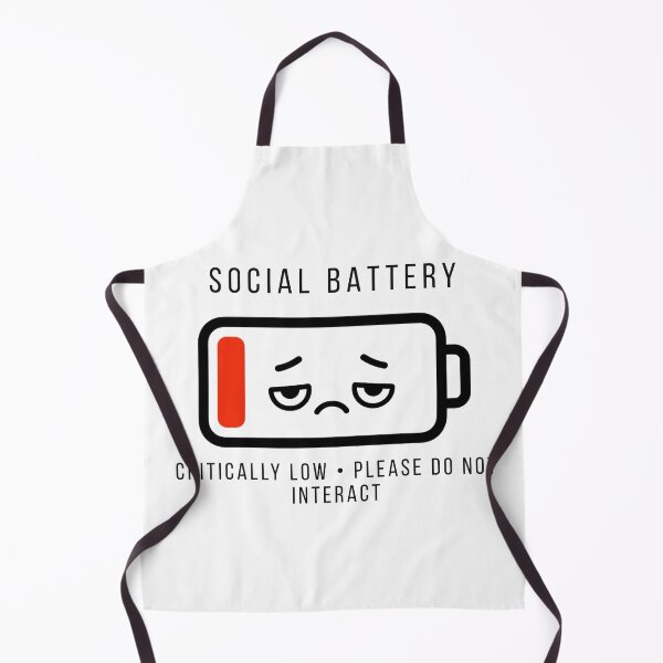 Item preview, Social Battery Critically Low Introvert Humor Retro Sticker Art designed and sold by wildsilencee.