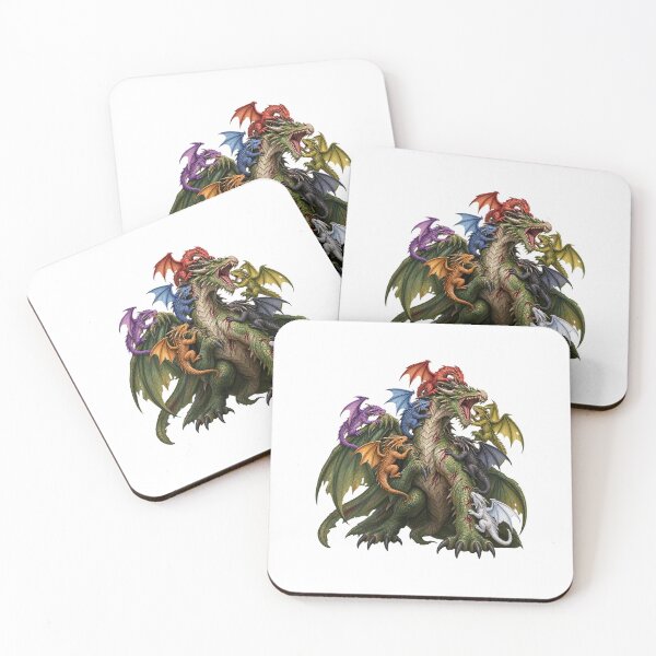 Item preview, This is a design of several small dragons attacking a larger dragon designed and sold by RBBeachDesigns.