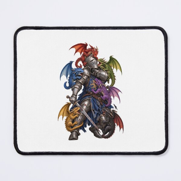 Item preview, A knight with several small dragons attacking him designed and sold by RBBeachDesigns.