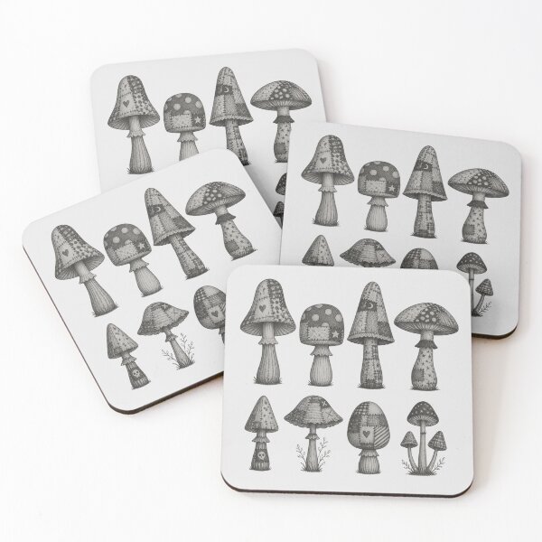 Item preview, Whimsical Patchwork Mushroom Field Guide designed and sold by Reverie & Roses.