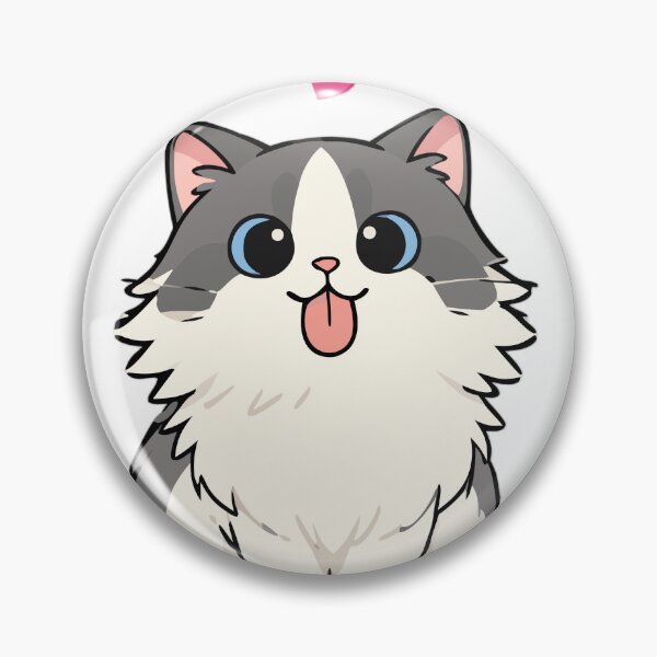 Item preview, • Cute Kawaii Fluffy Cat Chibi Cartoon Illustration designed and sold by Azmatdesigner.
