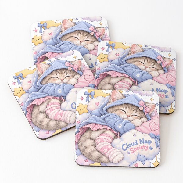Item preview, Cute Sleeping Cat Cloud Nap Society – Cozy Dreamy Cat designed and sold by Drifka.