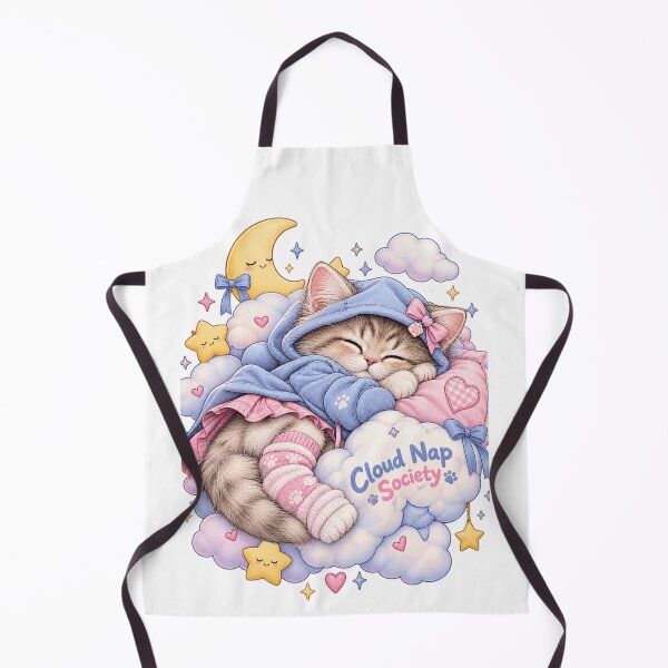 Item preview, Cute Sleeping Cat Cloud Nap Society – Cozy Dreamy Cat designed and sold by Drifka.