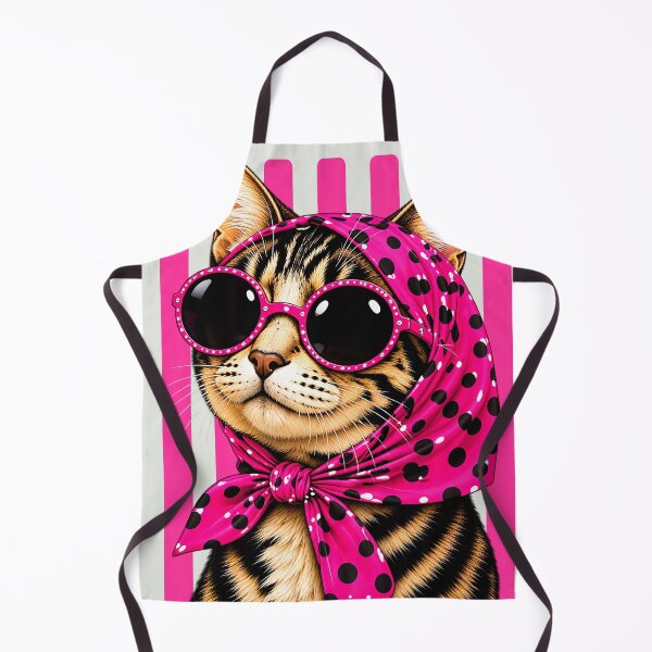 Item preview, Tabby Cat with Pink Polka Dot Scarf designed and sold by NF Designs Studio DTF.