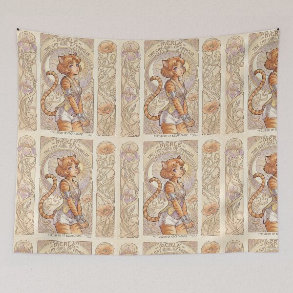 Item preview, Merle in the Style of Alphonse Mucha designed and sold by Solace Sparkles.