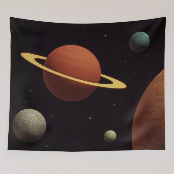 Item preview, Colorful Planets in Deep Space with Saturn designed and sold by ArtisticJump.