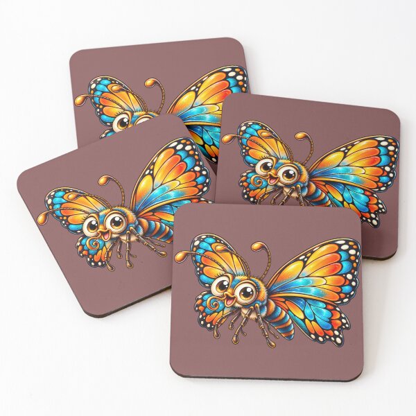 Item preview, Cute Colorful Butterfly Cartoon Happy Insect designed and sold by JanRizz.