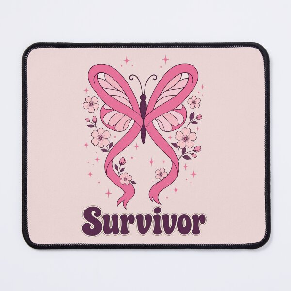 Item preview, Survivor - Breast Cancer Awareness Pink Ribbon Butterfly Wings designed and sold by MIRAJIL.
