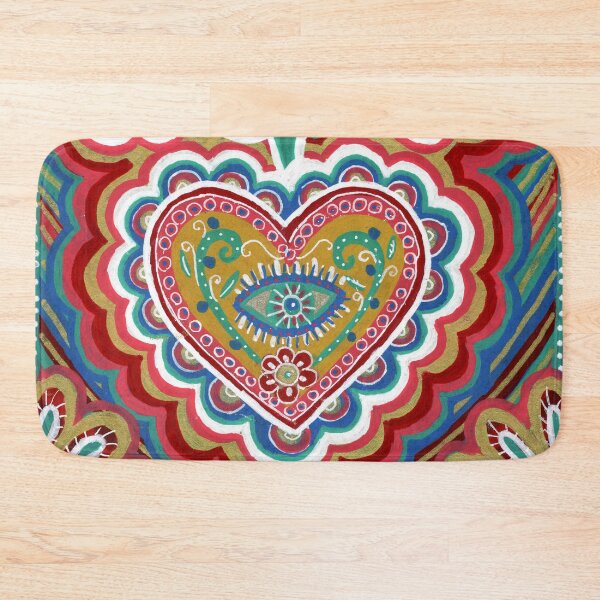 Item preview, Mexican Sacred Heart with Blue Tulips designed and sold by Fani*.