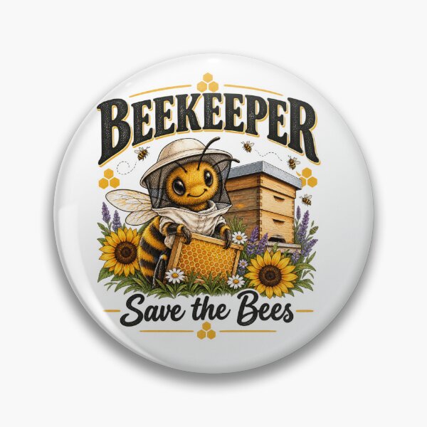 Item preview, Beekeeper Save the Bees – Vintage Beekeeping Honey Bee Design designed and sold by MalickaArt.