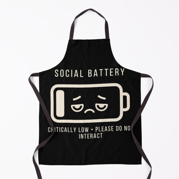 Item preview, Social Battery Critically Low Introvert Humor Retro Sticker Art designed and sold by wildsilencee.