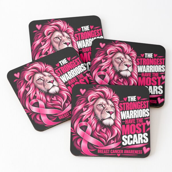 Item preview, The Strongest Warriors Have The Most Scars Pink Lion Ribbon designed and sold by VGAfanatic.