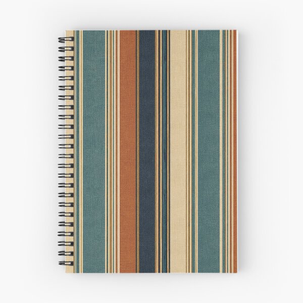 Item preview, Retro Teal Rust Cream Vertical Stripes Pattern designed and sold by Gold Turtle  Lina.