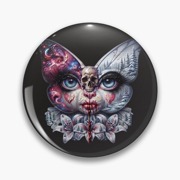 Item preview, Surreal Butterfly Skull – Dark Fantasy Gothic Art designed and sold by LujziWorld.
