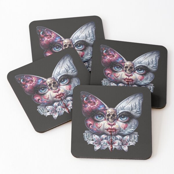 Item preview, Surreal Butterfly Skull – Dark Fantasy Gothic Art designed and sold by LujziWorld.