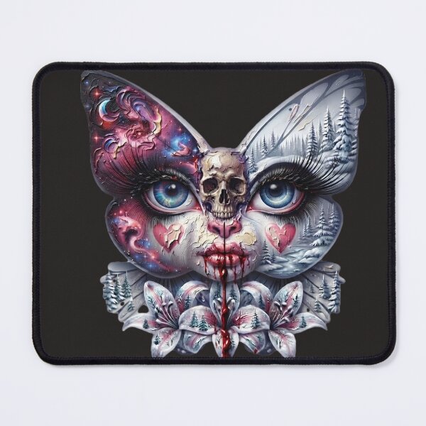Item preview, Surreal Butterfly Skull – Dark Fantasy Gothic Art designed and sold by LujziWorld.