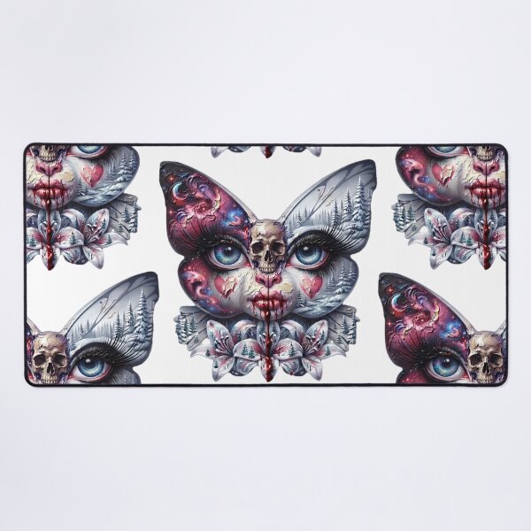 Item preview, Surreal Butterfly Skull – Dark Fantasy Gothic Art designed and sold by LujziWorld.