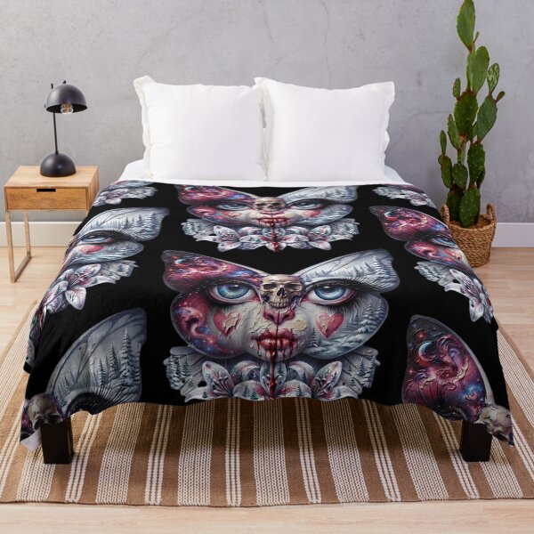 Item preview, Surreal Butterfly Skull – Dark Fantasy Gothic Art designed and sold by LujziWorld.
