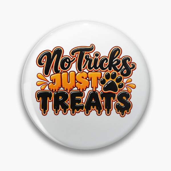 Item preview, No Tricks Just Treats – Cute Halloween Dog Paw Typography designed and sold by The-Strikes.