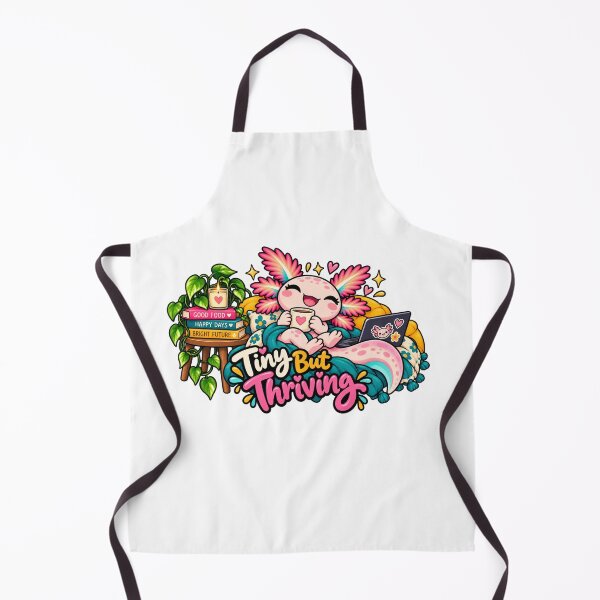 Item preview, Tiny But Thriving. Pink Axolotl Folk Art Illustration designed and sold by FavePopCulture.