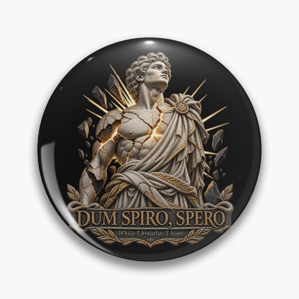 Item preview,  Dum Spiro Spero Latin Motto – Broken Classical Statue Hope & Resilience Design designed and sold by Emoji Emblems.