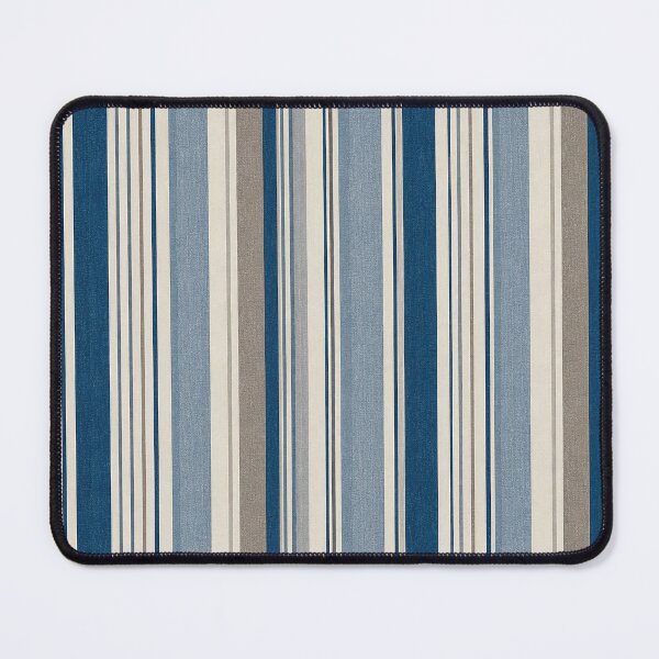 Item preview, Vintage Blue Cream Vertical Stripes Pattern designed and sold by Gold Turtle Lina.