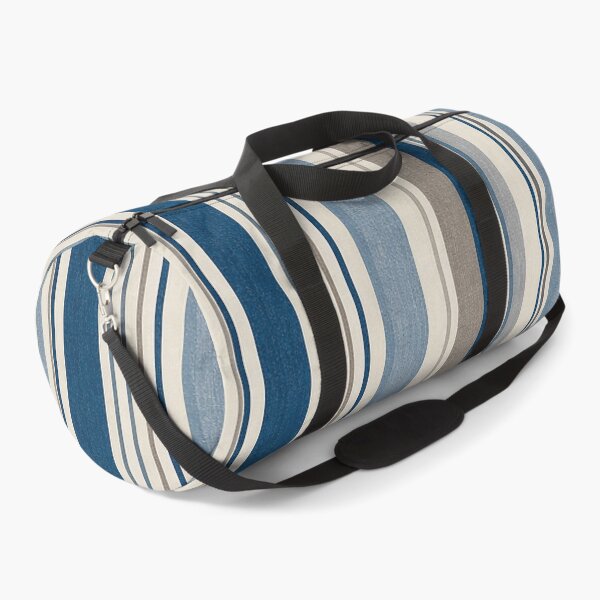 Item preview, Vintage Blue Cream Vertical Stripes Pattern designed and sold by Gold Turtle  Lina.