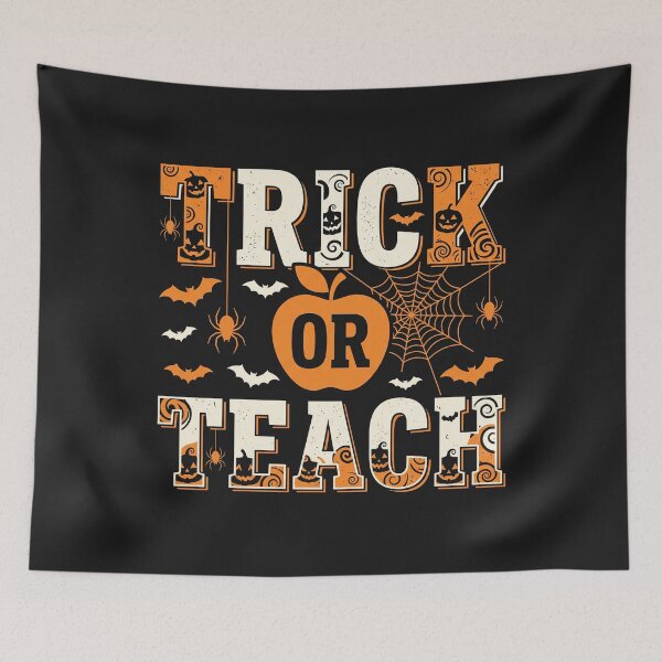 Item preview, Trick Or Teach Citrouille Toile D'Araignée Halloween designed and sold by MizoX7.