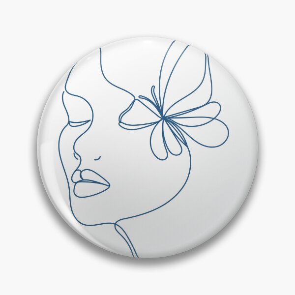 Item preview, Minimalist Woman Face and Butterfly Line Art designed and sold by Sk1628.