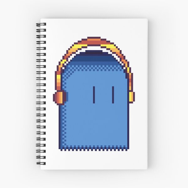 Item preview, Pixel Art Blue Ghost with Headphones - Gamer Chill Music designed and sold by RetroRlx.