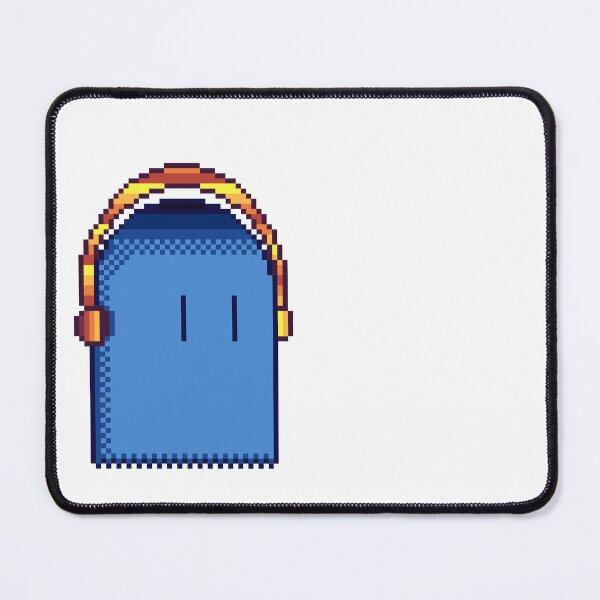 Item preview, Pixel Art Blue Ghost with Headphones - Gamer Chill Music designed and sold by RetroRlx.