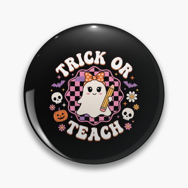 Item preview, Trick Or Teach Fantôme Nœud Papillon Rétro designed and sold by MizoX7.