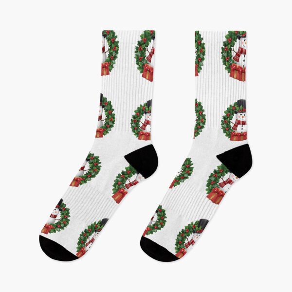 Item preview, Snowman with Christmas Pine Wreath designed and sold by MargaretPolanco.