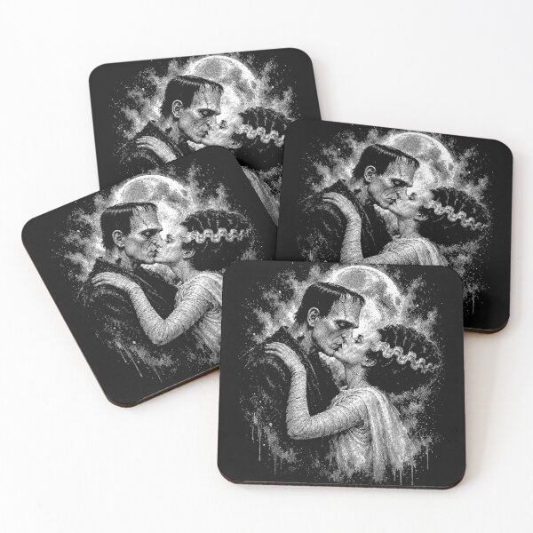 Item preview, Bride and Frankenstein The Lover Halloween Matching Couple designed and sold by leevekaArt.