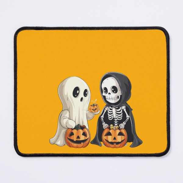 Item preview, Cute Halloween Ghost and Skeleton Pumpkin Spooky Friends Design designed and sold by anemiche.