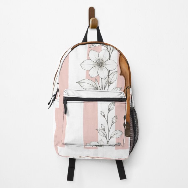 Item preview, Aesthetic Violin with Botanical Flowers and Pink Stripes designed and sold by VaneDesings.