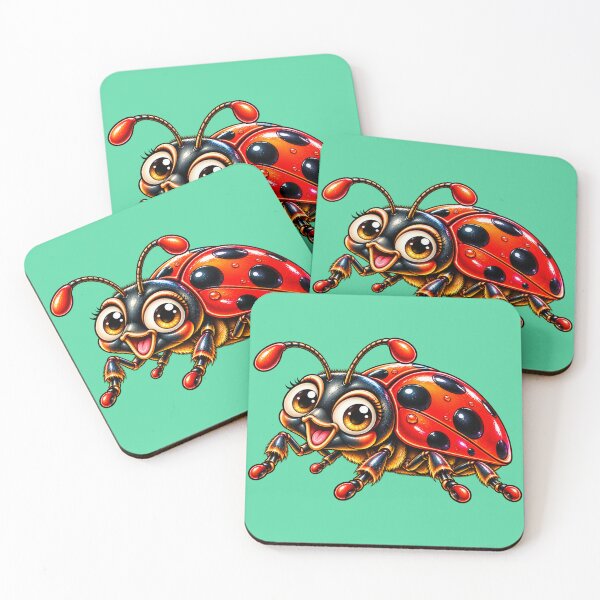 Item preview, Cute Ladybug Cartoon Happy Ladybird Beetle designed and sold by JanRizz.