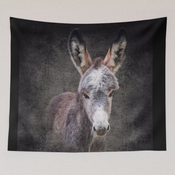 Item preview, Cute donkey foal portrait rustic grunge designed and sold by Nicole Bleck.