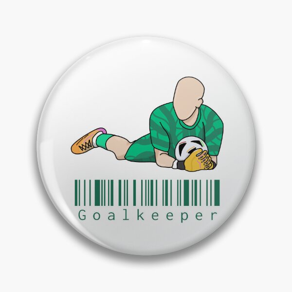 Item preview, Goalkeeper catching the ball – barcode – Scan Your Goalkeeper designed and sold by olisiek21.
