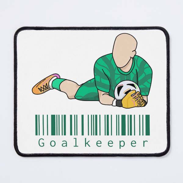 Item preview, Goalkeeper catching the ball – barcode – Scan Your Goalkeeper designed and sold by olisiek21.