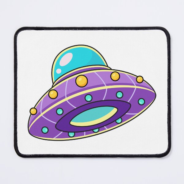 Item preview, Cute Purple UFO Flying Saucer Spacecraft designed and sold by MayartLab.