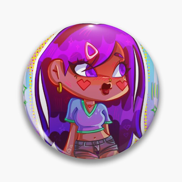 Item preview, Super Cute Chibi Girl With Colorful Aesthetic Purple Hair designed and sold by PingusPickle.