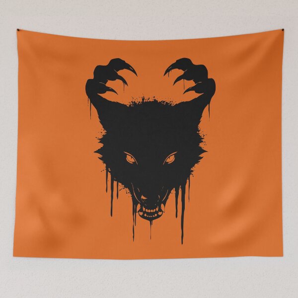 Item preview, Werewolf Breaking Out Halloween Ink Drip Art designed and sold by cabana.space.