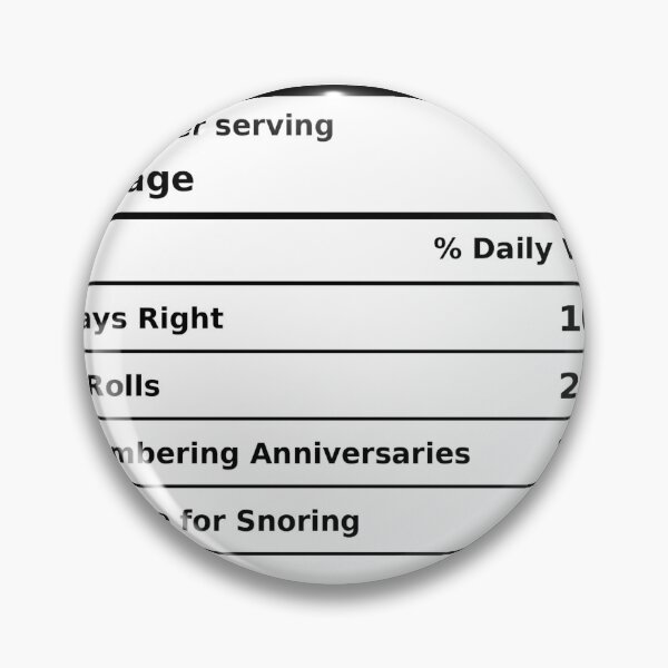 Item preview, Wife Facts Funny Marriage Nutrition Label T-Shirt designed and sold by TeeheesAndCo.